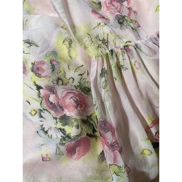 H.J.W. size L/M  coquette floral Spring Summer dress Cottage Core fairy tree - Picture 8 of 9